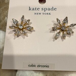 Kate Spade "Snow Day" Snowflake CZ stud earrings - NWT
